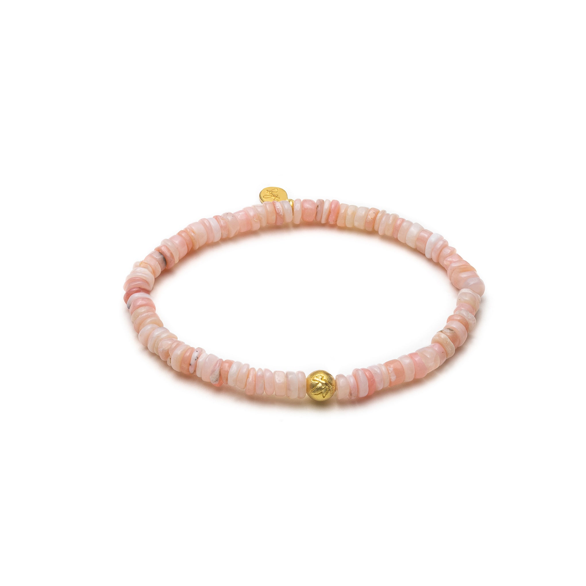 Pink Opal Fred Disk armbånd