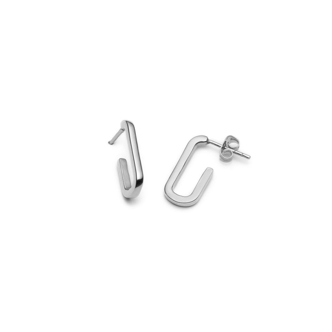 Mia Short Link Hoops Sølv