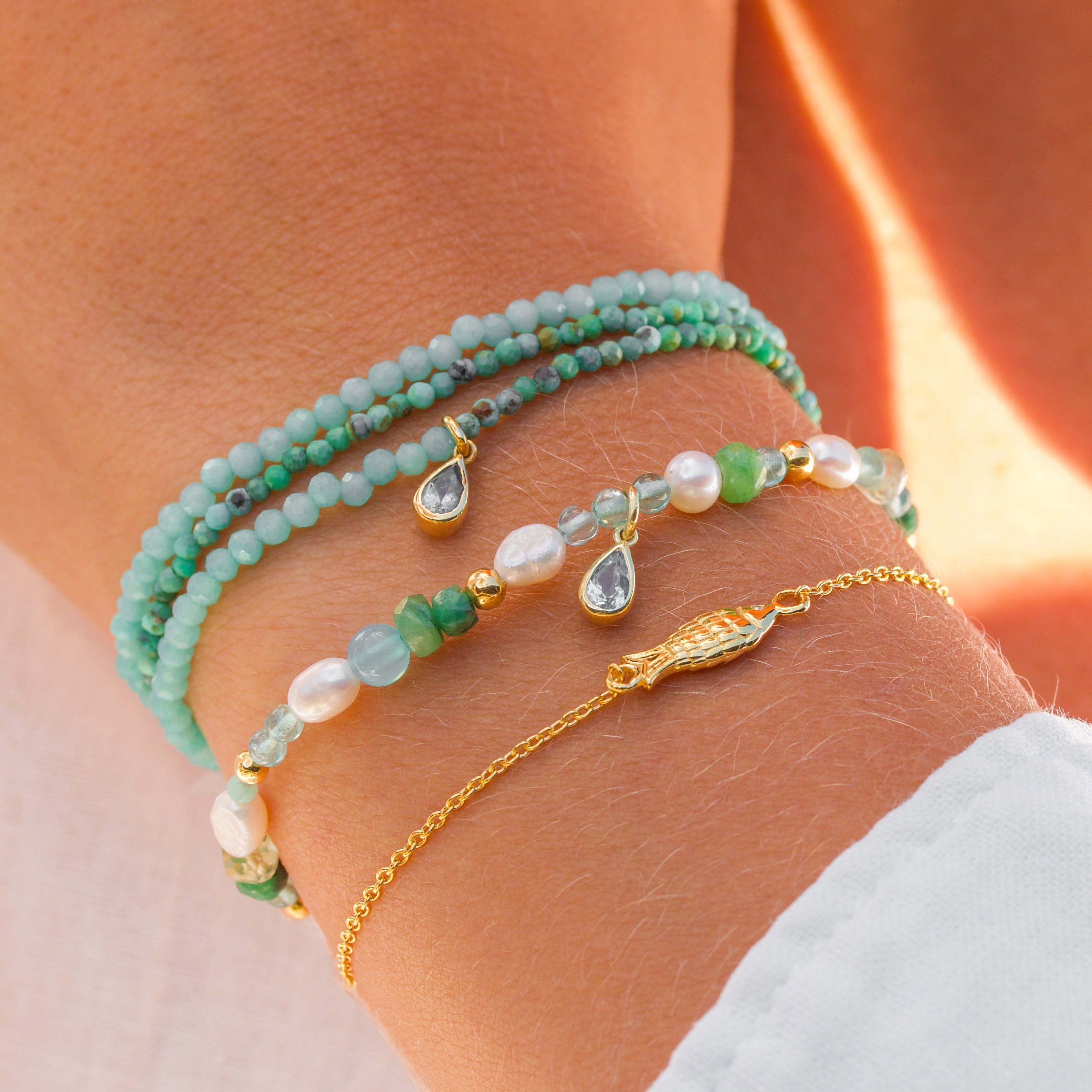 VanddrĂ„beđ§ Pure Perle-armbĂ„nd