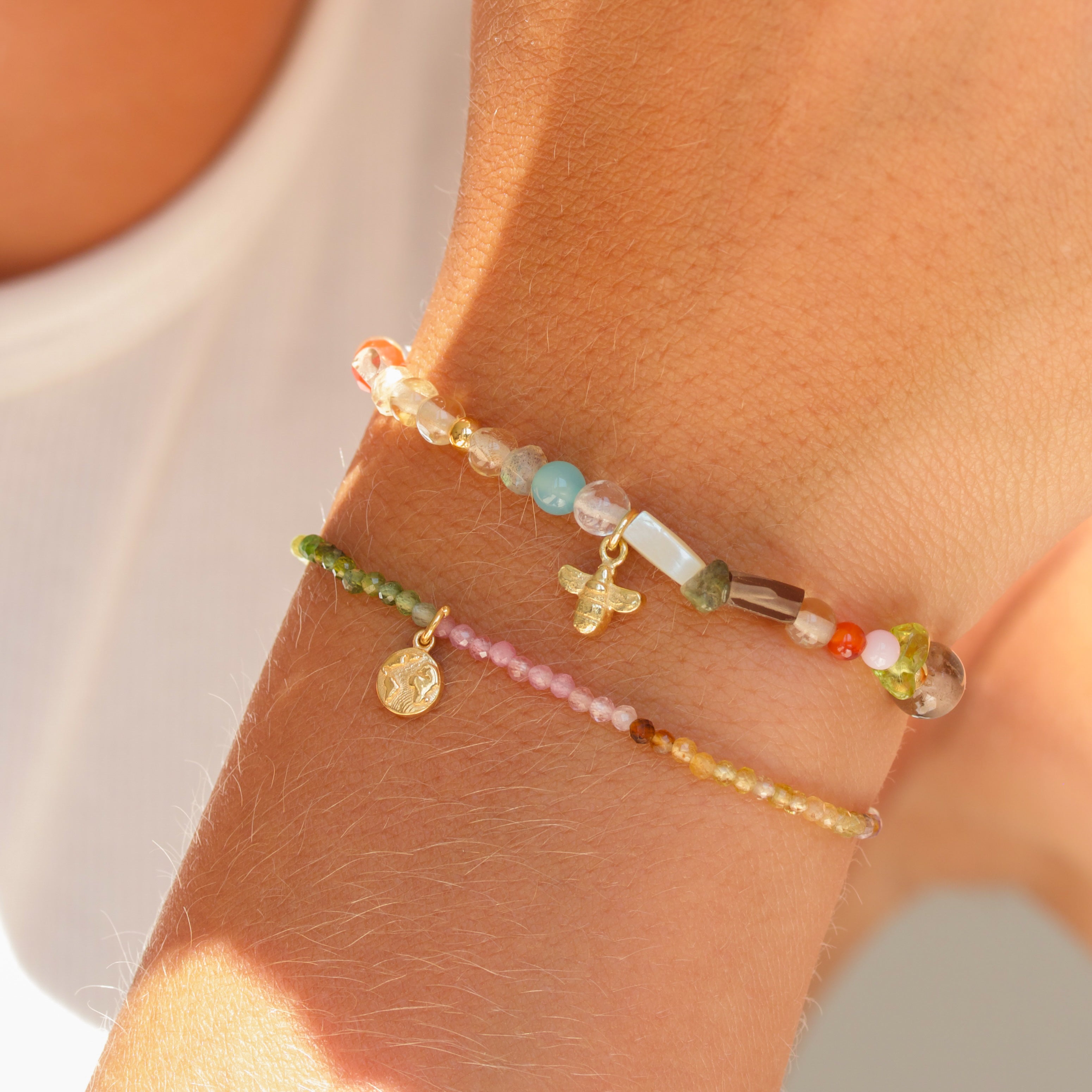 Moder Jord 🌍 Tourmaline Perle-armbånd