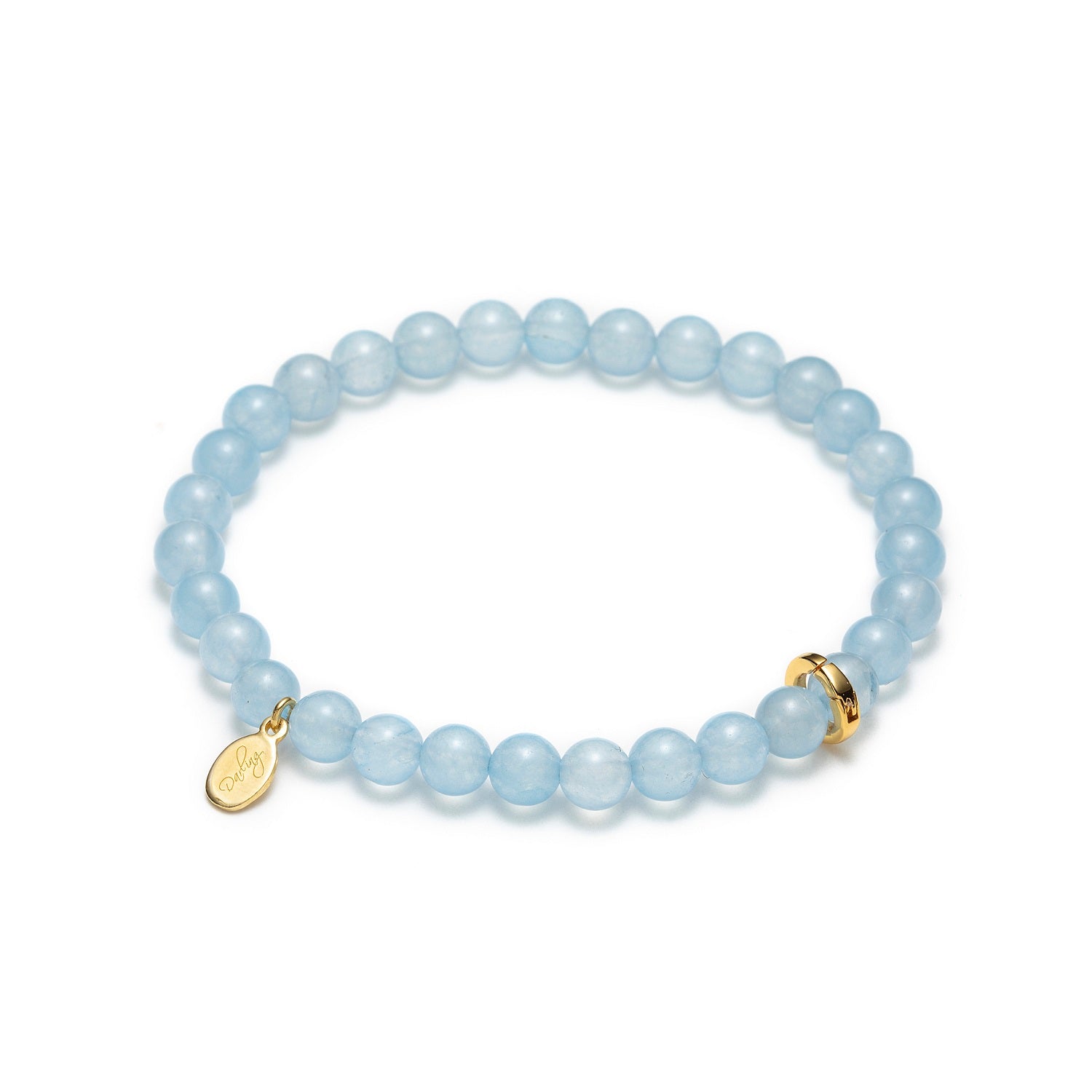 Himmelblå Chalcedony Armbånd