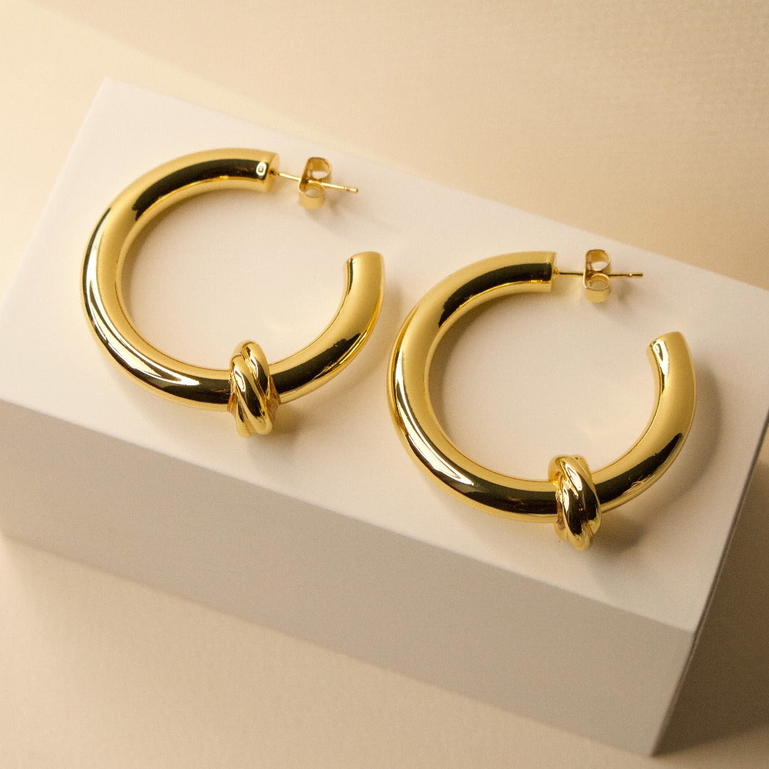Knob Hoops Earrings