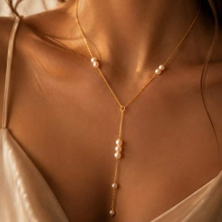 Love Perle Lariat Halskæde