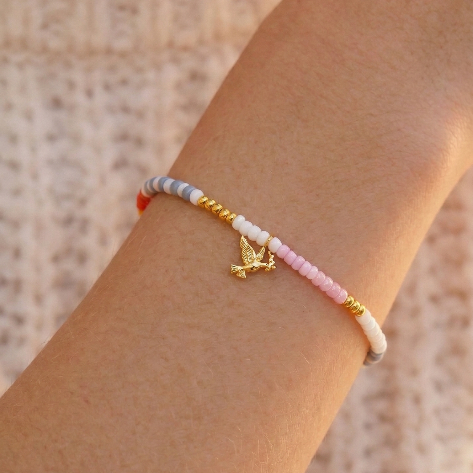 Fred Pink  Perlearmbånd