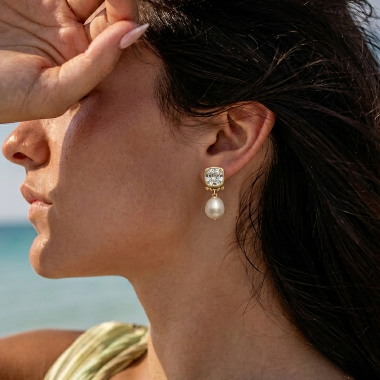 Cascade Pearl Øreringe