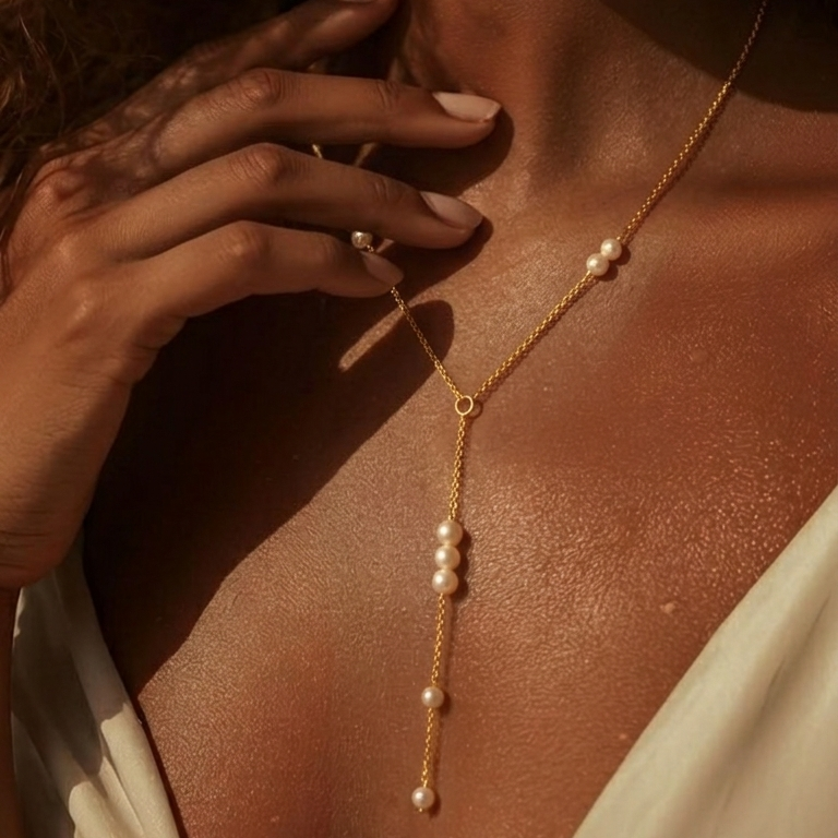 Love Perle Lariat Halskæde