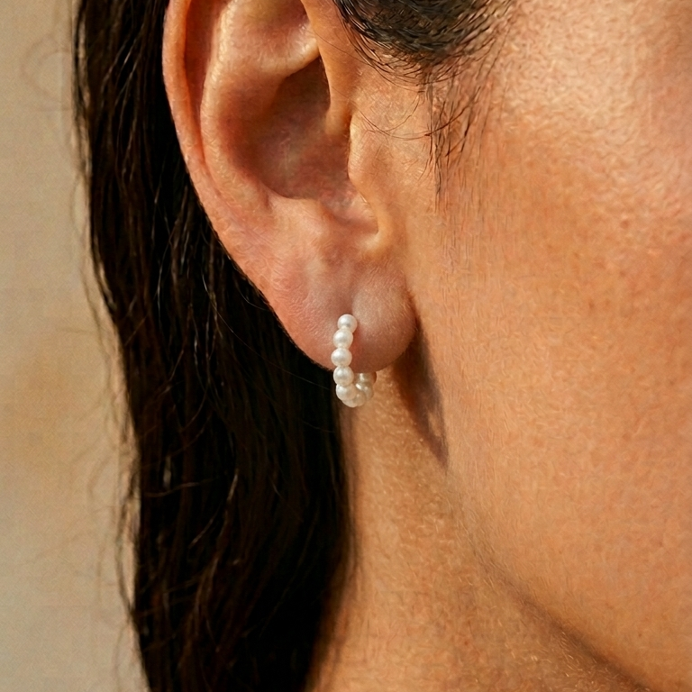 Små Perle Hoops