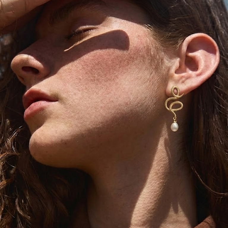 Medusa Perle ørering