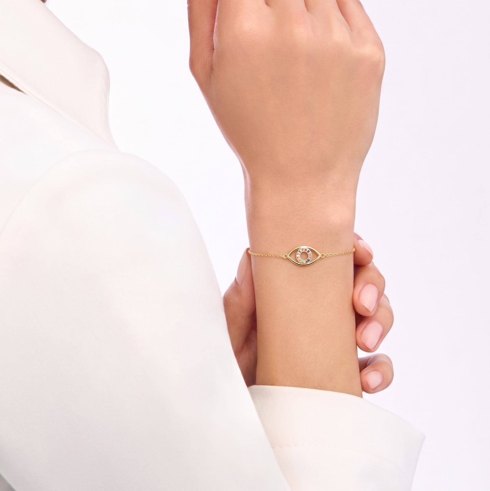 Regnbue Øje Armbånd
