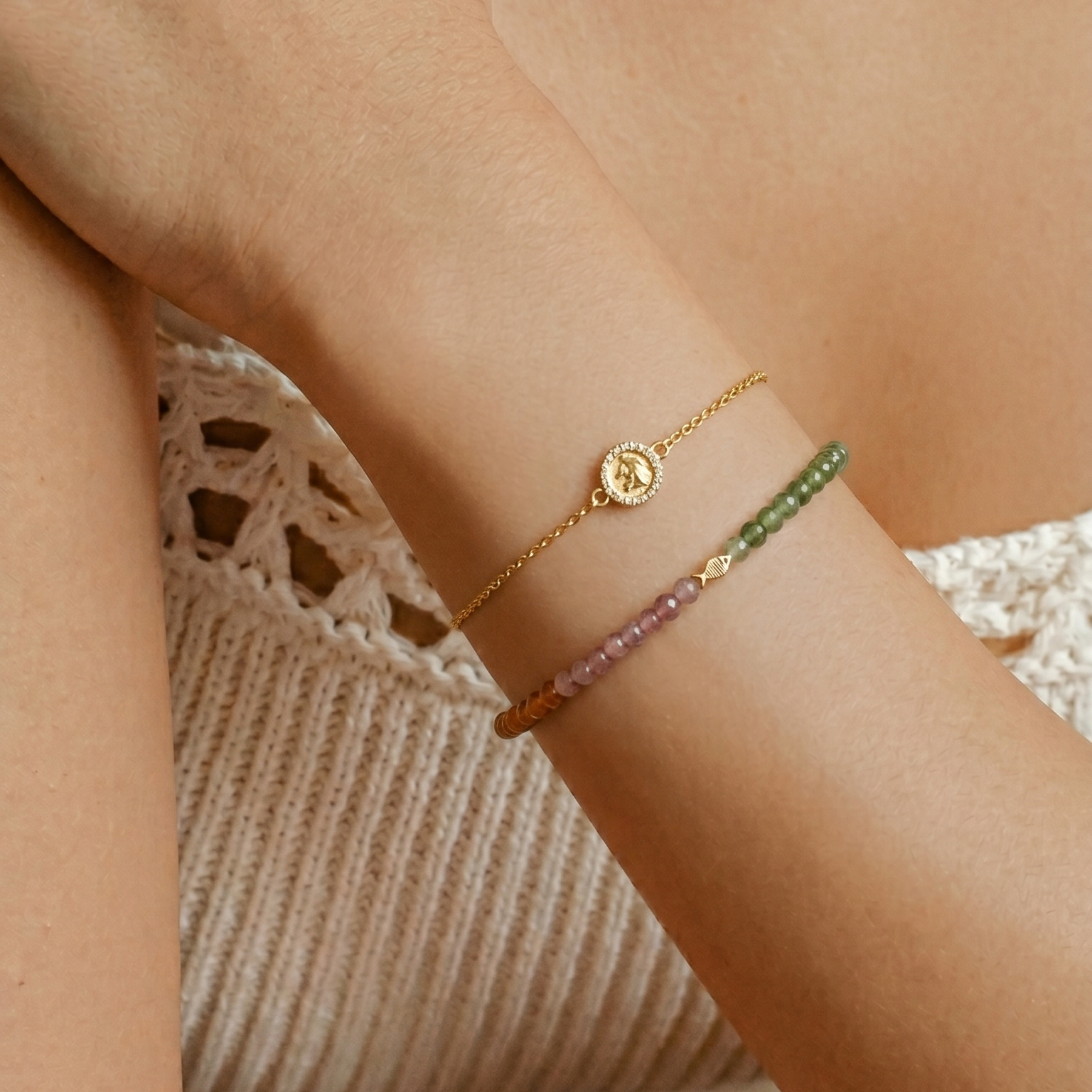 Moder Jord Armbånd Forgyldt