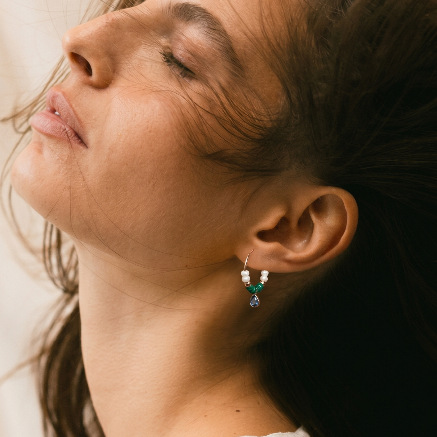 Vanddråbe Perle Hoops